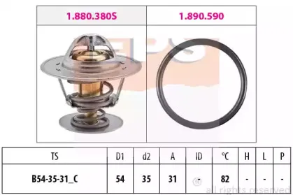 1.880.380 EPS Термостат, охлаждающая жидкость 1.880.380 EPS Термостат, охлаждающая жидкость