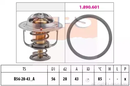 1.880.398 EPS Термостат, охлаждающая жидкость 1.880.398 EPS Термостат, охлаждающая жидкость