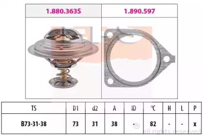 1.880.441 EPS Термостат, охлаждающая жидкость 1.880.441 EPS Термостат, охлаждающая жидкость