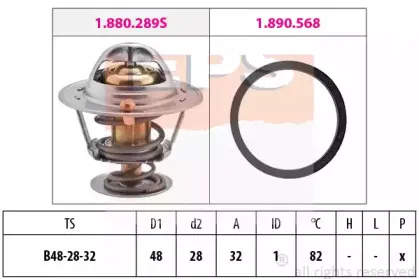 1.880.466 EPS Термостат, охлаждающая жидкость 1.880.466 EPS Термостат, охлаждающая жидкость
