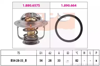 1.880.657 EPS Термостат, охлаждающая жидкость 1.880.657 EPS Термостат, охлаждающая жидкость