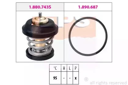 1.880.799 EPS Термостат, охлаждающая жидкость 1.880.799 EPS Термостат, охлаждающая жидкость