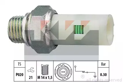 500 076 KW Датчик давления масла 500 076 KW Датчик давления масла