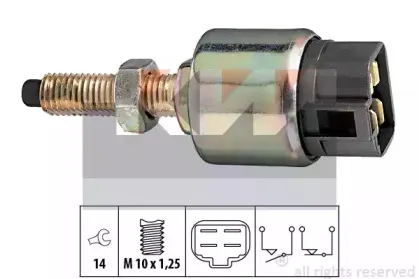 510 125 KW Выключатель фонаря сигнала торможения 510 125 KW Выключатель фонаря сигнала торможения