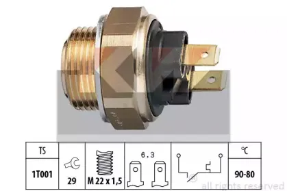 550 002 KW Термовыключатель, вентилятор радиатора 550 002 KW Термовыключатель, вентилятор радиатора