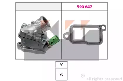 580 606 KW Термостат, охлаждающая жидкость 580 606 KW Термостат, охлаждающая жидкость