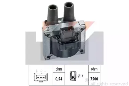 470 196 KW Катушка зажигания 470 196 KW Катушка зажигания