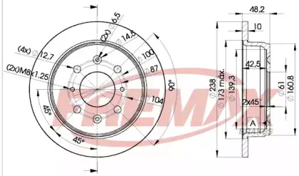 BD-0817 FREMAX Тормозной диск BD-0817 FREMAX Тормозной диск