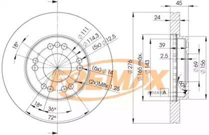 BD-1002 FREMAX Тормозной диск BD-1002 FREMAX Тормозной диск