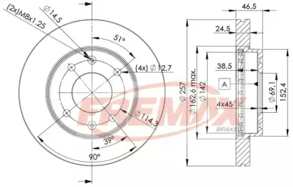 BD-2902 FREMAX Тормозной диск BD-2902 FREMAX Тормозной диск