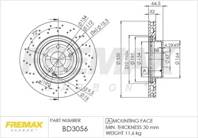 BD-3056 FREMAX Тормозной диск BD-3056 FREMAX Тормозной диск