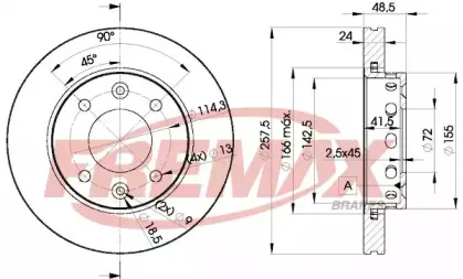 BD-3248 FREMAX Тормозной диск BD-3248 FREMAX Тормозной диск