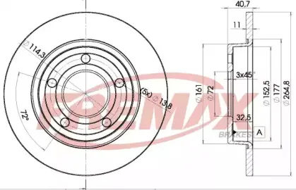 BD-3275 FREMAX Тормозной диск BD-3275 FREMAX Тормозной диск