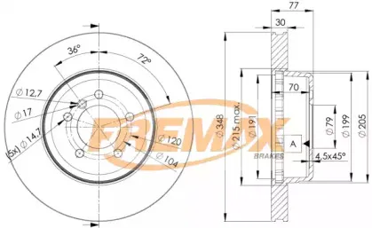 BD-3402 FREMAX Тормозной диск BD-3402 FREMAX Тормозной диск