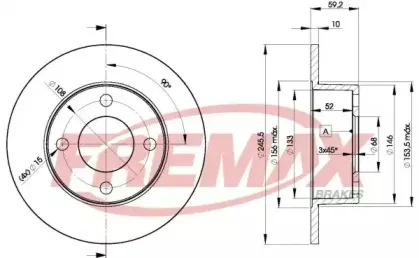 BD-4010 FREMAX Тормозной диск BD-4010 FREMAX Тормозной диск