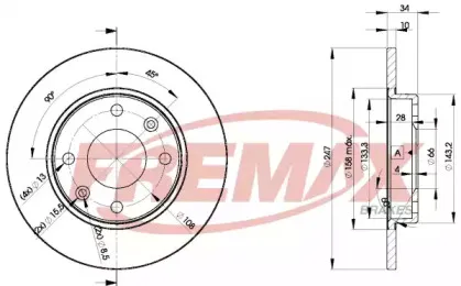 BD-4689 FREMAX Тормозной диск BD-4689 FREMAX Тормозной диск