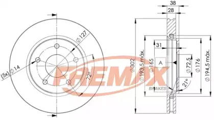 BD-5170 FREMAX Тормозной диск BD-5170 FREMAX Тормозной диск