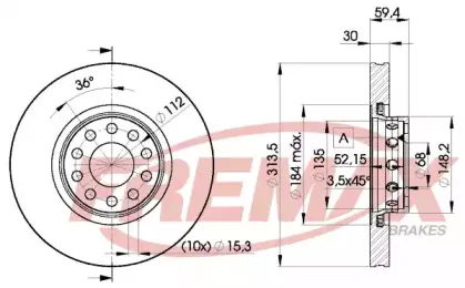 BD-8015 FREMAX Тормозной диск BD-8015 FREMAX Тормозной диск