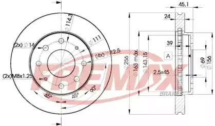 BD-8107 FREMAX Тормозной диск BD-8107 FREMAX Тормозной диск