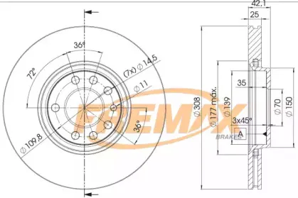 BD-9061 FREMAX Тормозной диск BD-9061 FREMAX Тормозной диск