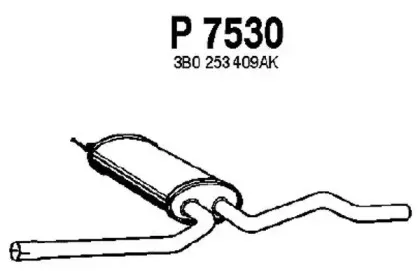 P7530 FENNO Средний глушитель выхлопных газов P7530 FENNO Средний глушитель выхлопных газов