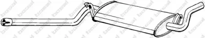 105-019 BOSAL Средний глушитель выхлопных газов 105-019 BOSAL Средний глушитель выхлопных газов