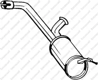 135-095 BOSAL Средний глушитель выхлопных газов 135-095 BOSAL Средний глушитель выхлопных газов