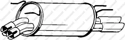 185-215 BOSAL Глушитель выхлопных газов конечный 185-215 BOSAL Глушитель выхлопных газов конечный