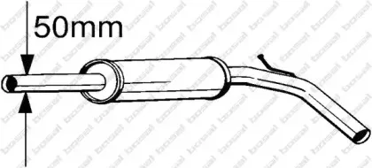 233-395 BOSAL Средний глушитель выхлопных газов 233-395 BOSAL Средний глушитель выхлопных газов