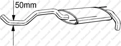 233-399 BOSAL Глушитель выхлопных газов конечный 233-399 BOSAL Глушитель выхлопных газов конечный