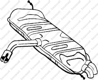 233-725 BOSAL Глушитель выхлопных газов конечный 233-725 BOSAL Глушитель выхлопных газов конечный