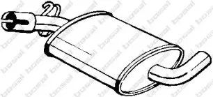 233-407 BOSAL Средний глушитель выхлопных газов 233-407 BOSAL Средний глушитель выхлопных газов