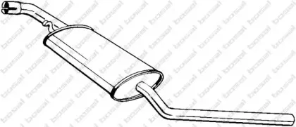 281-463 BOSAL Средний глушитель выхлопных газов 281-463 BOSAL Средний глушитель выхлопных газов