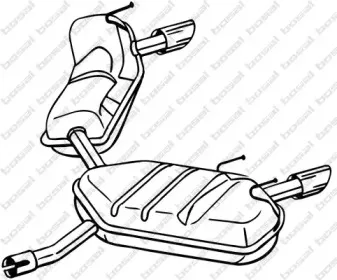 281-991 BOSAL Глушитель выхлопных газов конечный 281-991 BOSAL Глушитель выхлопных газов конечный