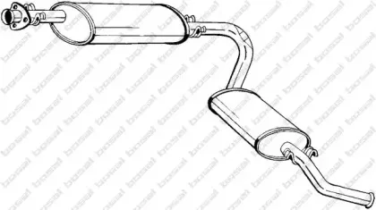 283-011 BOSAL Глушитель выхлопных газов конечный 283-011 BOSAL Глушитель выхлопных газов конечный