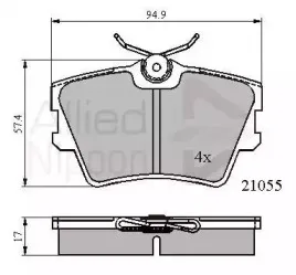ADB0272 COMLINE Комплект тормозных колодок, дисковый тормоз ADB0272 COMLINE Комплект тормозных колодок, дисковый тормоз