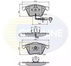 CBP11753 COMLINE Комплект тормозных колодок, дисковый тормоз CBP11753 COMLINE Комплект тормозных колодок, дисковый тормоз