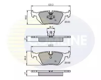 CBP0166 COMLINE Комплект тормозных колодок, дисковый тормоз CBP0166 COMLINE Комплект тормозных колодок, дисковый тормоз