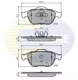 CBP02020 COMLINE Комплект тормозных колодок, дисковый тормоз CBP02020 COMLINE Комплект тормозных колодок, дисковый тормоз