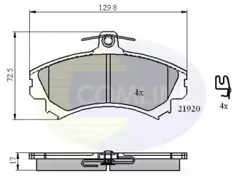 CBP31304 COMLINE Комплект тормозных колодок, дисковый тормоз CBP31304 COMLINE Комплект тормозных колодок, дисковый тормоз
