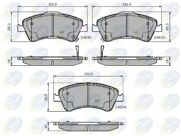 CBP31588 COMLINE Комплект тормозных колодок, дисковый тормоз CBP31588 COMLINE Комплект тормозных колодок, дисковый тормоз