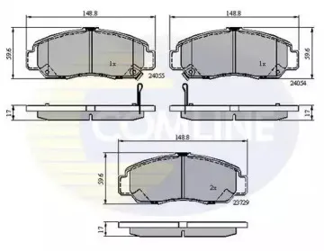 CBP3949 COMLINE Комплект тормозных колодок, дисковый тормоз CBP3949 COMLINE Комплект тормозных колодок, дисковый тормоз