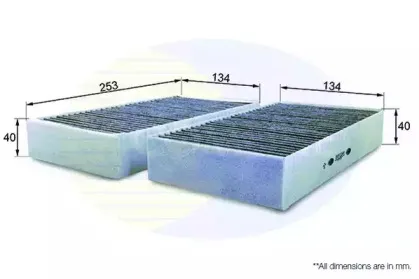 EKF226A COMLINE Фильтр, воздух во внутренном пространстве EKF226A COMLINE Фильтр, воздух во внутренном пространстве