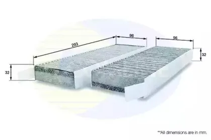 EKF170A COMLINE Фильтр, воздух во внутренном пространстве EKF170A COMLINE Фильтр, воздух во внутренном пространстве