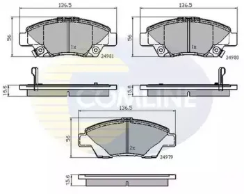 CBP32036 COMLINE Комплект тормозных колодок, дисковый тормоз CBP32036 COMLINE Комплект тормозных колодок, дисковый тормоз