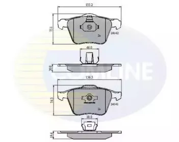 CBP01280 COMLINE Комплект тормозных колодок, дисковый тормоз CBP01280 COMLINE Комплект тормозных колодок, дисковый тормоз