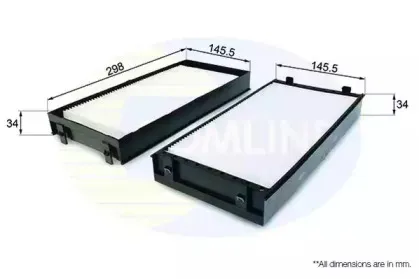 EKF171 COMLINE Фильтр, воздух во внутренном пространстве EKF171 COMLINE Фильтр, воздух во внутренном пространстве