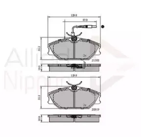 ADB1526 COMLINE Комплект тормозных колодок, дисковый тормоз ADB1526 COMLINE Комплект тормозных колодок, дисковый тормоз