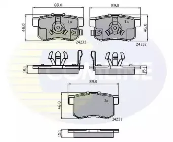 CBP31736 COMLINE Комплект тормозных колодок, дисковый тормоз CBP31736 COMLINE Комплект тормозных колодок, дисковый тормоз