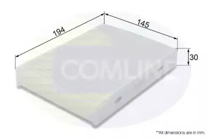 EKF404 COMLINE Фильтр, воздух во внутренном пространстве EKF404 COMLINE Фильтр, воздух во внутренном пространстве